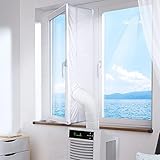 Fiitas Fensterabdichtung für Mobile Klimageräte 4M, Wasserdicht Weiß Klimaanlage Fensterabdichtung Verwendet für Hot Air Stop (400cm)
