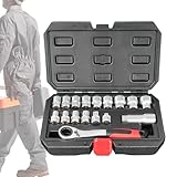 WEITING Steckschlüsselsatz,Antriebssteckenschlüssel Ratsche Set | Kompaktes Werkzeug-Set für Kfz-Wartung und Elektroinstallation