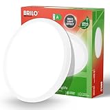 BRILONER - LED Deckenleuchte Effizienzklasse A, ca. 50.000 Std. Licht, 11W bei 2400lm, LED-Panel flach, helle energiesparende Deckenlampe Wohnzimmer, Küchenlampe, Wohnzimmerlampe, 29x3 cm, Weiß