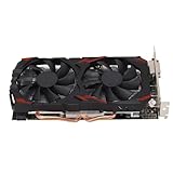 RX 580 8 GB, Grafikkarte für Gaming-PC, Leise Plug-and-Play-Grafikkarte mit Zwei Lüftern, RX 580 8 GB, 256-Bit-Computer-Gaming-Grafikkarte, Tarjeta Gráfica für Desktop-PCs (580