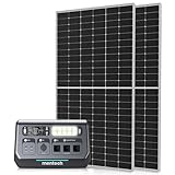 OUBO Mentech Balkonkraftwerk mit 2048Wh Stromspeicher, 820W Photovoltaik Solarpanel, 800W Mikro-Wechselrichter, 19% MwSt. Stromspeicher+ 2x Solarpanel