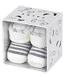 FALKE Unisex Baby Socken Erstlingsringel B So Baumwolle einfarbig 1 Paar, Weiß Off-White 2041, 50-56