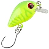 Balzer Trout Crank 3cm 2g - Wobbler zum Spinnfischen auf Forellen & Barsche, Forellenwobbler, Forellenköder zum Spinnangeln, Farbe:Neon Gelb
