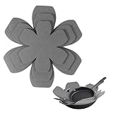 TIESOME 6 Stück Pfannenschoner Filz, Pfannenschutz Stapelschutz Topfschoner 3 Verschiedene Größen Verstellbare Rutschfestes Wärmedämmmatte für Pfannen Töpfe Schüsseln Schutz vor Kratzer (Grau)