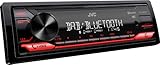 JVC KD-X282DBT USB-Autoradio mit DAB+ & Bluetooth Freisprecheinrichtung (USB, AUX-In, 1 x Pre-Out 2,5V, Soundprozessor, 4x50 W, rote Tastenbeleuchtung)