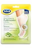 Scholl EXPERTCARE intensiv pflegende Fußmaske mit Aloe Vera – Feuchtigkeitsspendende Pflege – 1 Paar Einwegsocken