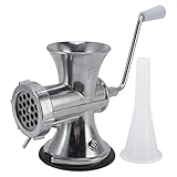 Luocute Manueller Fleischwolf, Fleischwolf mit Saugnapfbasis aus Aluminiumlegierung für das Heimküchenrestaurant für Rindfleisch, Hühnerwurst, Gemüse