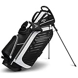 Callaway Golf Capital Standtasche | Leichtgewichtig mit automatischem Ständersystem, 5-Wege Oberseite & 5 Taschen inklusive Velours-gefütterter Wertsachentasche