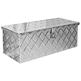Trucky Truckbox, Deichselbox Aluminium, Anhängerbox 15 Größen, Werkzeugkiste mit Schloss und Schlüssel, stabil und wasserdicht, Boxentyp:D050 (68 x 31 x 25 cm)