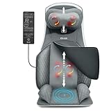 ALLJOY Shiatsu Massagesitzauflage für Nacken Schultern Rücken, Elektrischer Massagegerät mit Wärme Kompression Kneten Vibration, Valentinstag Geschenke für Frauen Männer