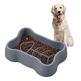 OQIMAX Hundenapf Langsame Feeder, Anti Schling Napf Hund, Soft Silikon Hundenapf Slow Feeder für Hunde Katzen, Anti-Choke Fütterung, Gesundes Langsam Fressen (20 x 15cm)