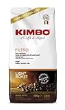 Kimbo, Filterkaffee, 1 Kg Geröstetes und gemahlenes Kaffeepulver, Ausgewogener Geschmack, Aroma mit Getreidenoten, Leichte Röstung, 1000 g