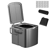 Klapptoilette Für Camping - Faltbare Tragbare Toilette mit Ergonomischem Griff,Kinder Töpfchen Trainingssitz mit Seitlicher Ablage für Auto Reisen Outdoor