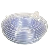 as - Schwabe Schlauch-Wasserwaage 15 m – Schlauch-Waage aus PVC, glasklar 8 x 1,5 mm – Schlauch-Nivelliergerät inklusive Trichter & zwei Stöpseln – Ideal zum Ausfinden der gleichen Höhe,12710