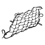UKCOCO Schwarzes Latex Gepäcknetz Elastisches Auto Motorrad ladungsnetz Dehnbares Robustes Mesh für Sichere Transportbefestigung Geeignet für Pkw SUV und Motorräder