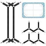 CIWEI Bettlaken Halter Gürtel,Verstellbare Elastische Lakenriemen,Criscratch Bettlaken Befestigungselemente Hosenträger,Lakenstützen Clip A