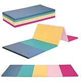Klappbare Turnmatte | ca. 185 x 76 x 3,2 cm | Tragbare und faltbare Kinder Weichbodenmatte, auch ideal als Gymnastikmatte – Fitnessmatte – Yogamatte - Spielmatte (bunt)