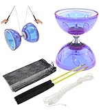 4pcs/Set Diabolo Yoyo, Jonglieren Diablo -Set für Kinderanfänger Diabolo Set Flexible weiche Kunststoff -Bewegbare -Lager Diabolo -Spielzeug mit Stick und Schnur und Netzbeutel für Kinderspaßspielzeu