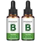 Liposomaler Vitamin B Komplex - 60 ml (2er Pack) mit 8 Hochdosierten B-Vitaminen (B1, B2, B3, B5, B6, B12, Biotin und Folsäure) für Immunsystem und Energie