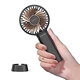 Funme Mini Handventilator, 2024 Neu Mini Tragbarer Ventilator mit 2000 Aufladbarem Batterie 10 Stunde 3 Stufen Persönlicher Klein Lüfter Exquisit für Mädchen Schminken Büro Reisen und Zuhause