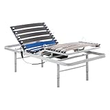 Geriafy - Elektrisch Verstellbarer Lattenrost | 90x190 cm | Verstärkt und kompakt | Kabelgebundene Fernbedienung und in 4 Höhen verstellbare Beine