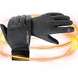Warme Fahrradhandschuhe - Handschuhe für kaltes Wetter Berührbare Winddichte Thermohandschuhe, warm, reflektierend für Tiefkühlarbeit, Sport, Fußball, Radfahren, Fahren, Wandern