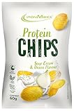IronMaxx High Protein Chips – Sour Cream & Onion 60g | Low Carb, Glutenfrei & Zuckerarm | Knuspriger Eiweiß-Snack