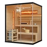 Artsauna Saunakabine Vantaa 150 mit Salzstein - Indoor Sauna...