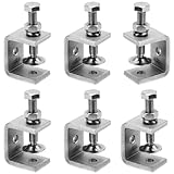 CHUENHEI 6 Stück C Klemme 30mm, Tischklemme Kleine C Klemmen Edelstahl, Einstellbereich 0-25mm, Mini Schraubzwinge C Zwingen Schweißklemme für Schweißen, DIY, Holzbearbeitung,Autoreparatur