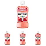 Listerine Mundwasser für Kinder Rote Früchte 0% Alkohol (500 ml Flasche) - Mundpflege zur Entfernung von 99,9% der Bakterien - Alkoholfreies Mundwasser für langanhaltenden frischen Atem