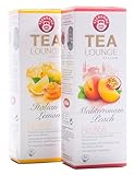 Tealounge Mediterranes Duo (40g) – Italian Lemon No. 882 & Mediterranean Peach No. 868 - Früchtetee – 2er Pack (2*8 Kapseln)