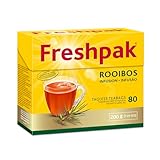Freshpak® Rooibos-Tee, 80 Teebeutel ohne Etikett, natürliche Premium-Rooibos, natürlich koffeinfrei, Keto-freundlich, Rooibos aus Südafrika, gentechnikfrei