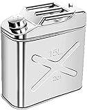 tragbare Ölfässer, 15/20 L Metall-Kraftstofftank, tragbarer versiegelter Kraftstoff-Dieselölbehälter, Kanister for Motorrad-SUV-ATV-Autos, Notfall-Backup(15L)