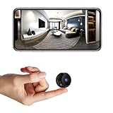 Mini Kamera 1080P Kleine Überwachungskamera WLAN Innen Überwachungs Kamera mit Live Übertragung Handy App und Bewegungsmelder für Kompakt WiFi-betrieben Langer Akkulaufzeit für Heim Videoüberwachung