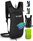 SASMO® Fahrradrucksack & Skirucksack klein 6L - Thermofach & Helmnetz | MTB Rucksack - Ultraleicht 350g | Fahrrad Rucksack - inkl. Regenschutz | Fahrradrucksack Herren & Damen