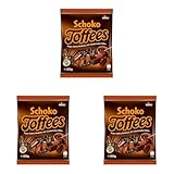 Schoko Toffees - 3 x 325g - Schokoladen Toffees mit feinherbem Schokoladenüberzug (30 Prozent)