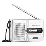 Tragbares Radio AM/FM, Klein Radio, Mini Radio Batteriebetrieben, Radio Mit Integriertem Lautsprecher Kopfhöreranschluss, Radiospieler für Wandern Camping Outdoor Aktivitäten