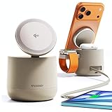 MFi-Zertifiziert von Apple, 4-in-1-Mag-Wireless-Ladestation, Qi2 15-W-Mag-Ladegerät für iPhone 17/16/15/14/13/12 Serie, iWatch, Airpods, iPad, 65-W-Ladegerät im Lieferumfang enthalten