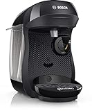 Tassimo Happy Kapselmaschine TAS1002N Kaffeemaschine by Bosch, über 70 Getränke, vollautomatisch, geeignet für alle Tassen, platzsparend, 1400 W, schwarz/anthrazit