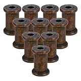 QUARKZMAN 25 Stück Holz Leer Spule, 0,6' x 0,9' Unvollendete Holzspulen Drahtweben Spulen Leere Fadenspulen für Basteln DIY Kunst Stickerei Nähfaden Schnur, Braun
