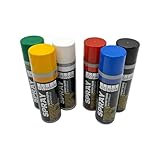 Sprayfarben-Set 6 Farben je 200 ml. Schnelltrocknende Graffiti. Sprühdose Spraydose. Grundfarben Schwarz Weiß Blau Grün Rot Gelb. Sprühfarben für Holz, Stein, Wand, Metall, Glas, Keramik