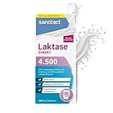 sanotact Laktase Direkt 4.500 Mini-Tabletten – 100 Stück | Für Laktoseintoleranz | Sofortige Wirkung | Ohne Wasser einnehmbar | Praktischer Klickspender