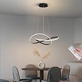 YLFXL 37W Pendelleuchte Esstisch, Küchenlampe Hängend Dimmbar mit Fernbedienung, LED Pendelleuchte Höhenverstellbarer, Moderne Hängelampe Led Esszimmerlampe für Esszimmer Wohnzimmer Küche