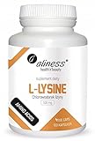 Aliness L-Lysine, Lysinhydrochlorid 500mg, Aminosäuren, Nahrungsergänzungsmittel, 100 kapseln