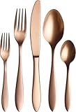 Villeroy & Boch - Manufacture Besteckset 20tlg. Gold, Besteck, Tafelbesteck, Besteck Set 6 Personen, Edelstahl