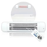 Babyruf BS 50 Heizstrahler | 600 Watt | Wickeltisch Wärmelampe Mit Abschaltautomatik | Einfache Wandmontage | Weiß