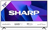 SHARP 70FN2EA Android TV 177 cm (70 Zoll) 4K Ultra HD Android TV (Smart TV, Bluetooth, Dolby Vision, HDMI 2.1 mit eARC)