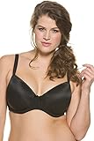 Ulla Popken Große Größen Damen Bügel Vollschalen BH-BH, Softschalen, Uni, D-Cup 697146, Einfarbig, Gr. 105D, Schwarz (Schwarz 10)