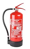 HausundWerkstatt24 6l Feuerlöscher Schaum blau 6L AB 6LE mit Halterung Dauerdrucklöscher (GPN-6X Instandhaltungsnachweis