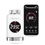 SALCAR Heizkörperthermostat TRV801W Thermostat Heizung Smart LCD WiFi Thermostat kompatibel mit Amazon Alexa & Google Home Heizungsthermostat Tuya Smartes Heizkörper, kein Gateway Erforderlich